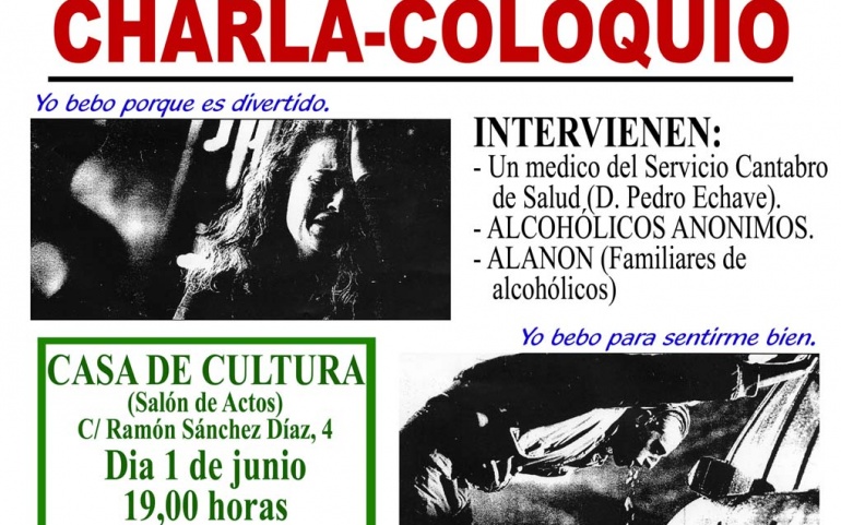 La Concejalía de Asuntos Sociales programa una conferencia sobre el alcoholismo