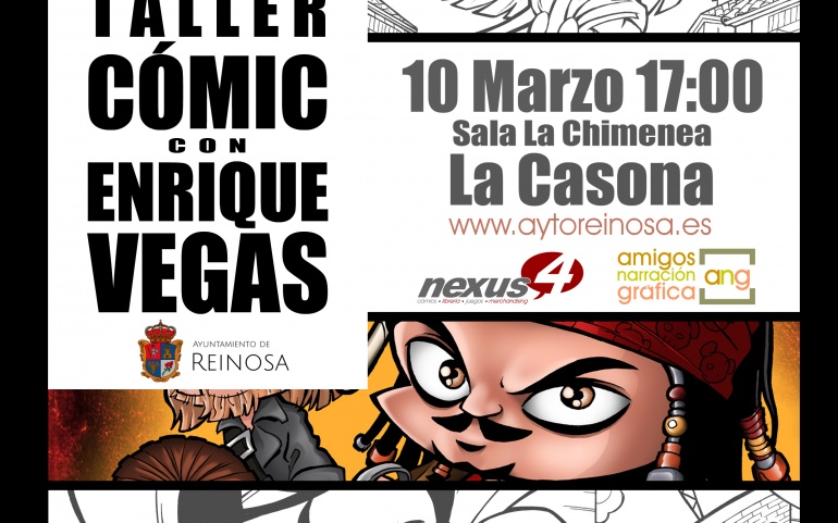Enrique Vegas impartirá una nueva jornada del Taller de Comic de Reinosa