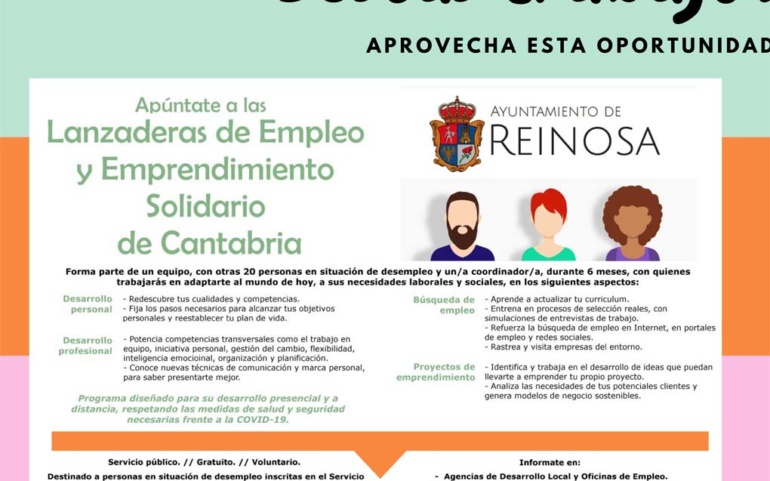 El Ayuntamiento de Reinosa pone en marcha la V Lanzadera de Empleo y Emprendimiento Solidario