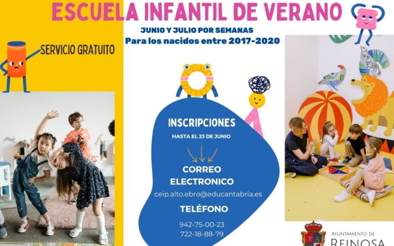 Abierto el plazo de inscripción en la Escuela Infantil de Verano