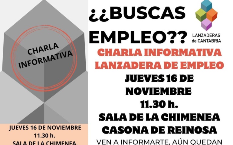 Charla informativa sobre la Lanzadera de Empleo del Ayuntamiento de Reinosa