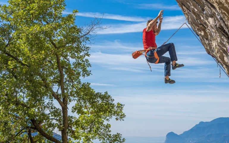 Curso del escalador Edu Marín sobre cómo gestionar el miedo a caer