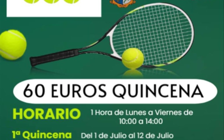Abierto el plazo de inscripción en los Cursos de Verano de Tenis