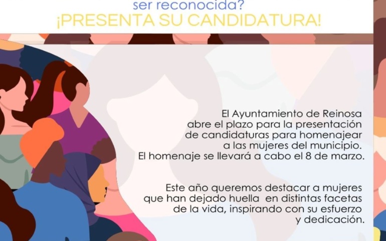 Abierto el plazo de presentación de candidaturas de mujeres a recibir el homenaje del 8 de marzo