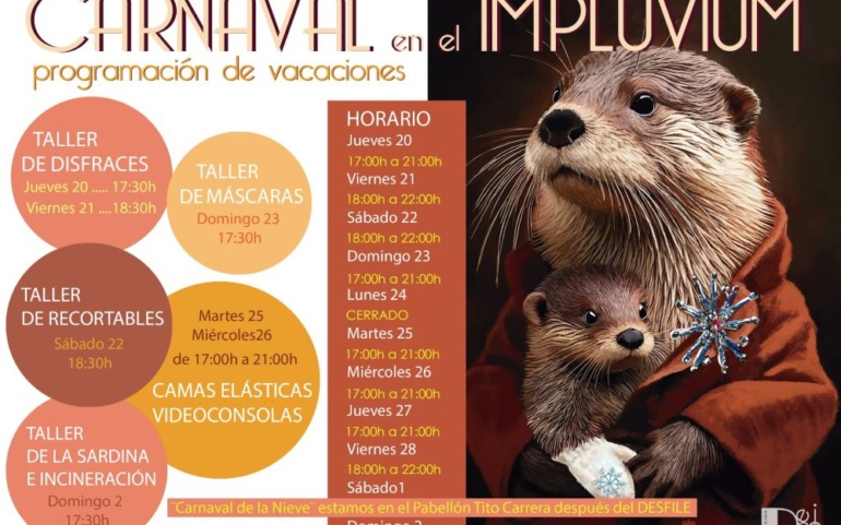 El Impluvium celebra Carnaval con actividades para los mas jóvenes