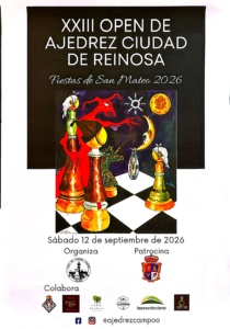 CARTEL XXIII OPEN DE AJEDREZ CIUDAD DE REINOSA 2026