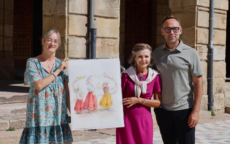 Alicia Cañas se inspira en las Tres Gracias de la mitología griega para ilustrar el cartel del Día de Campoo